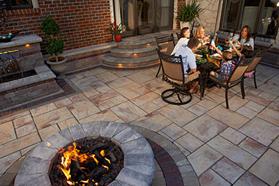 Paver Patio with Firepit