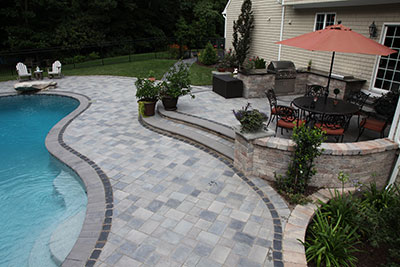 Paver Patio with Pool